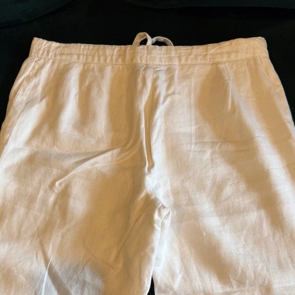 White Linen Pants, Size 2 - Picture 6 of 6